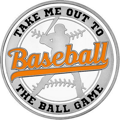 Orange "Baseball" with White Outer Circular Borders